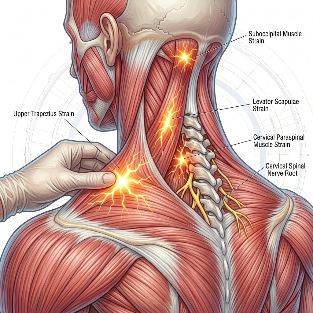 Cervical spine assessment illustration