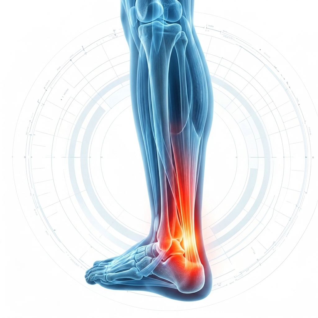 Achilles tendinopathy assessment illustration