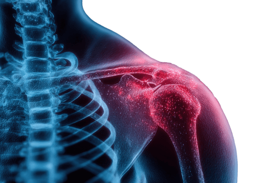 X-ray imagery of knee pain and joint examination